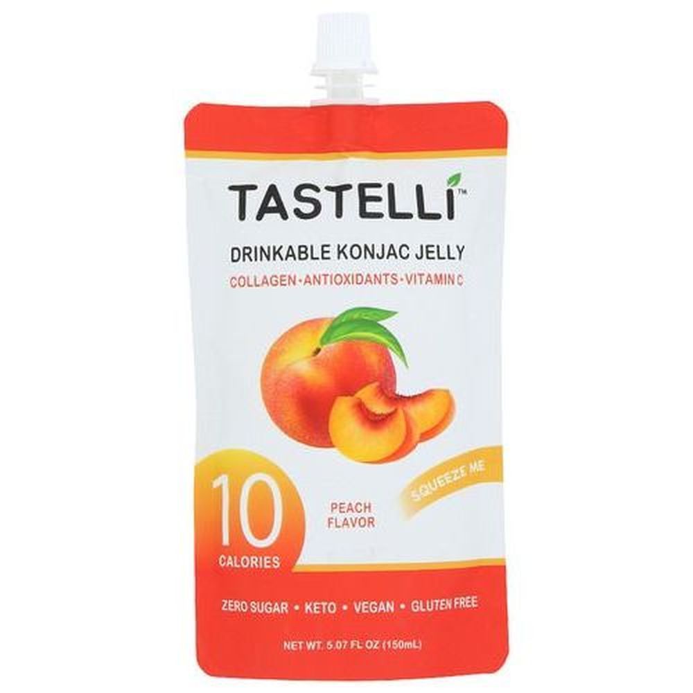 Tastelli Peach Drinkable Konjac Jelly, 5.07 Fluid Ounce -- 10 Per Case