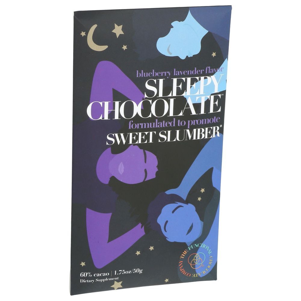 The Functional Chocolate Blueberry Lavender Sleepy Chocolate Bar, 1.75 Ounce -- 12 Per Case