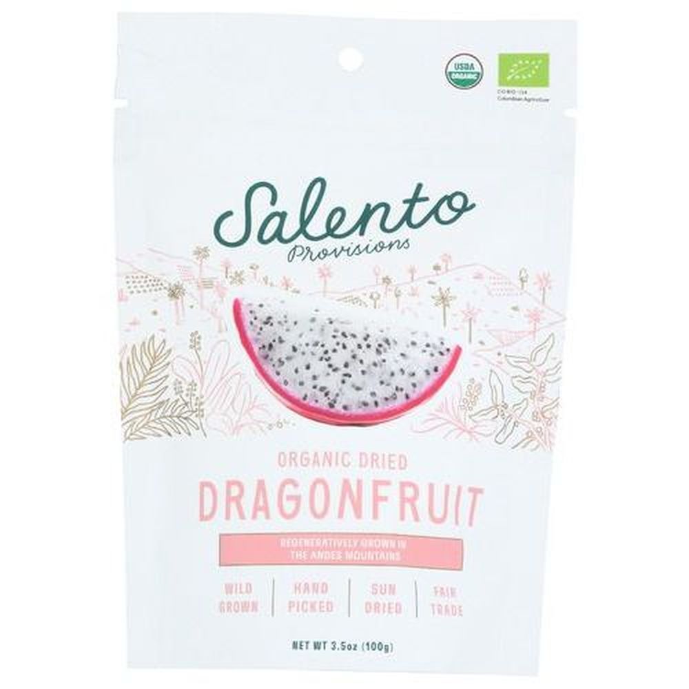 Salento Provisions Organic Dried Yellow Dragonfruit Chip, 3.5 Ounce -- 6 Per Case
