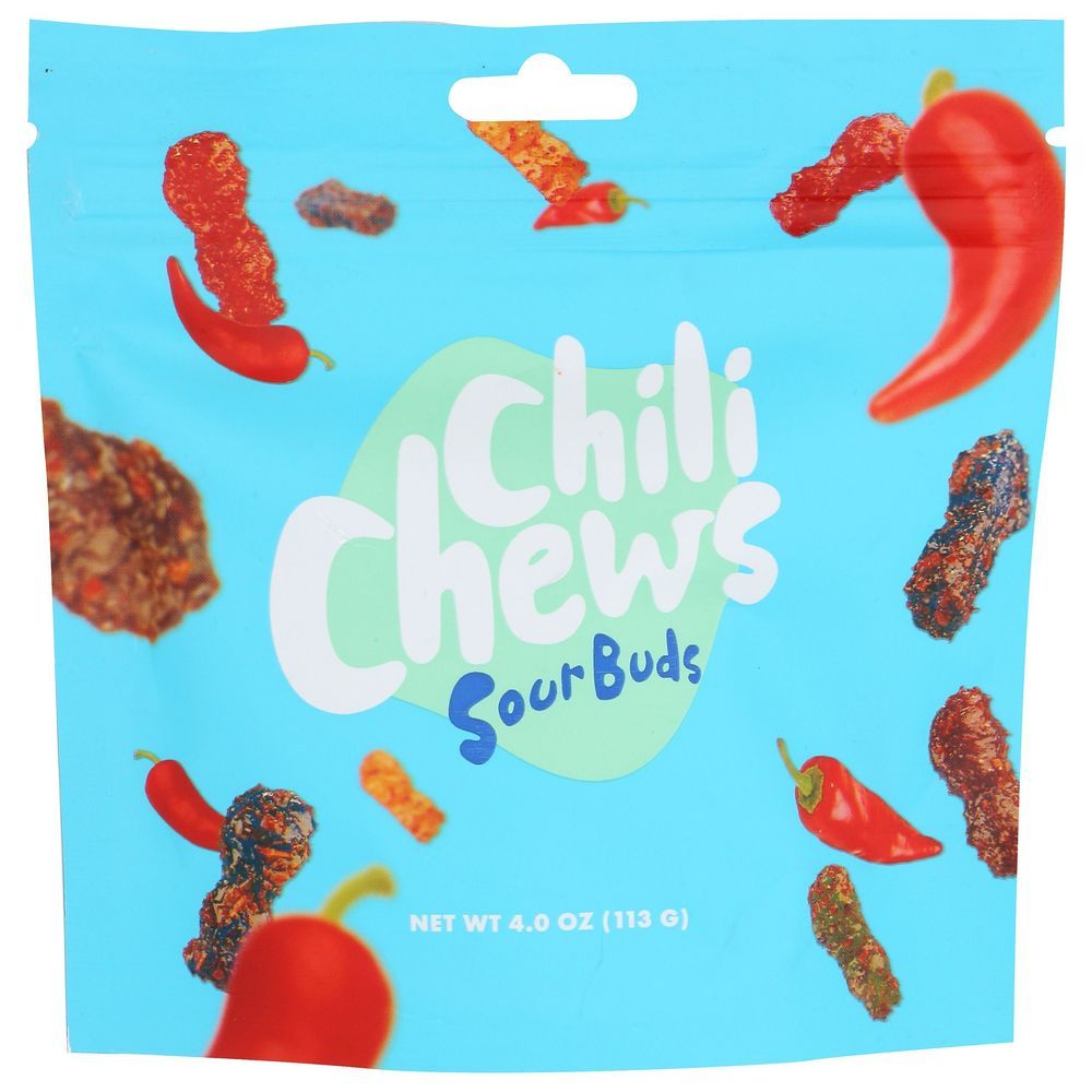 Chili Chews Sour Buds, 4 Ounce -- 6 Per Case