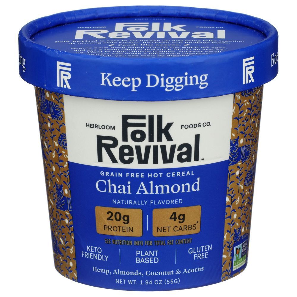 Folk Revival Chai Almond Hot Cereal, 1.94 Ounce -- 6 Per Case