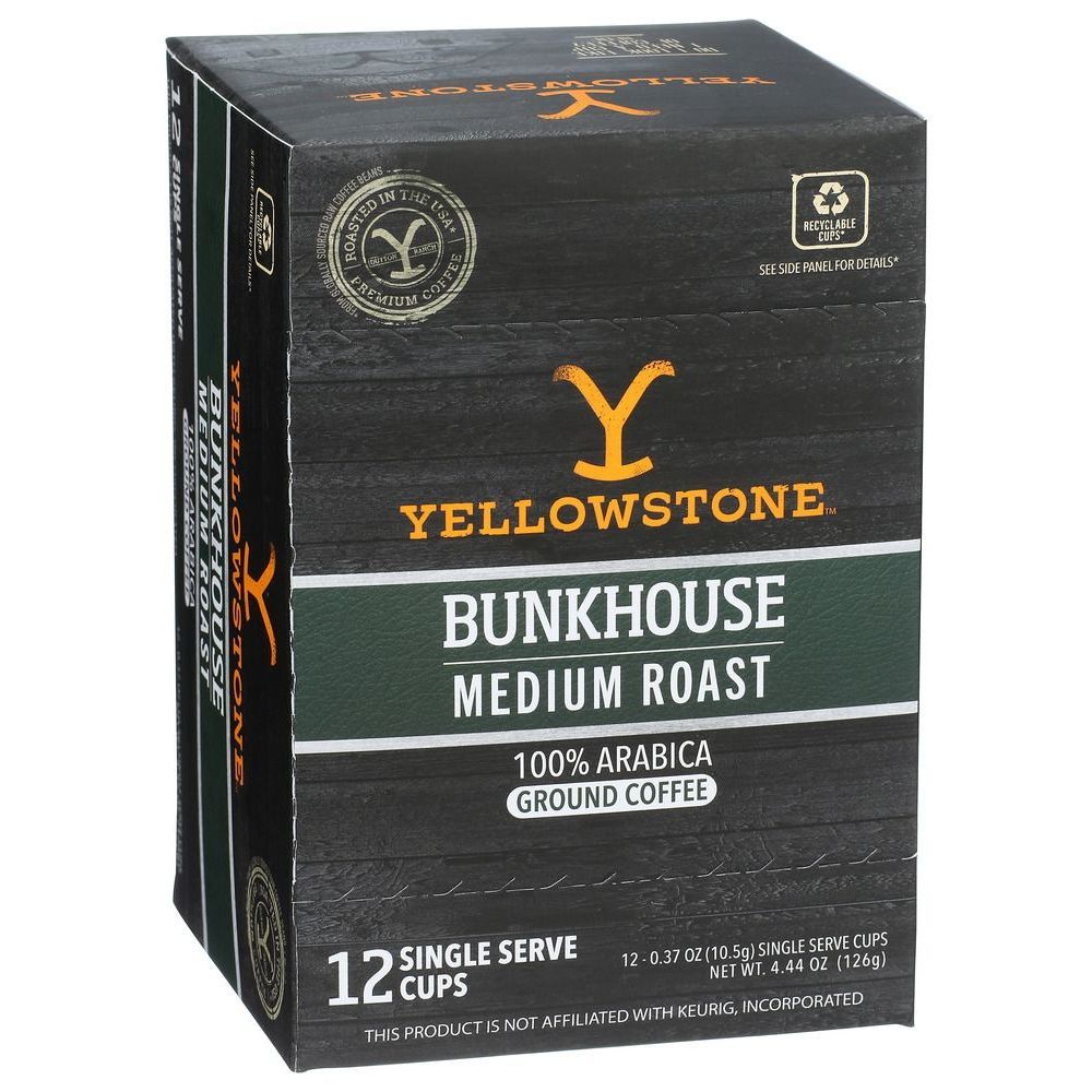 Yellowstone Bunkhouse Medium Roast Single Serve Coffee Pods, 4.44 Ounce -- 6 Per Case