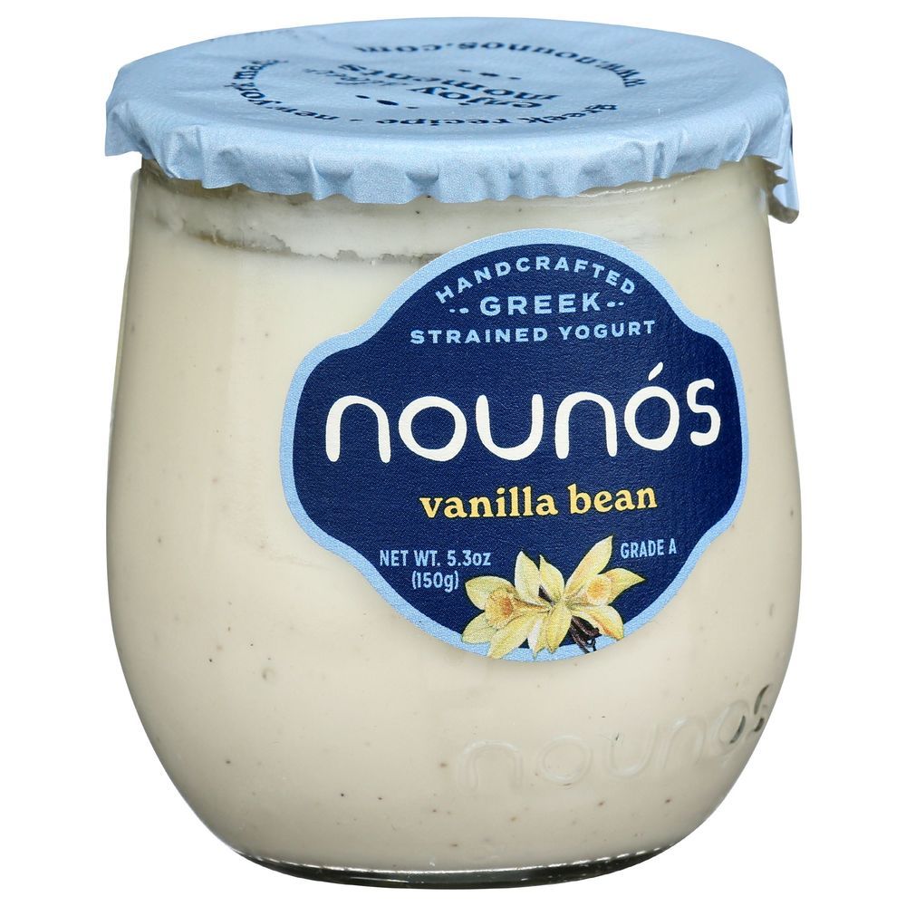 Nounos Vanilla Bean Strained Greek Yogurt, 5.3 Ounce -- 8 Per Case
