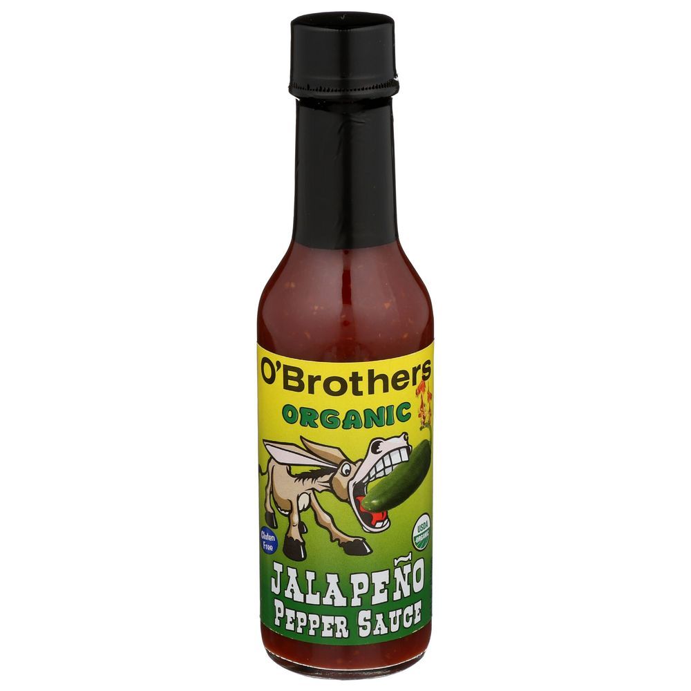 O Brothers Organic Jalapeno Pepper Sauce, 5 Fluid Ounce -- 12 Per Case