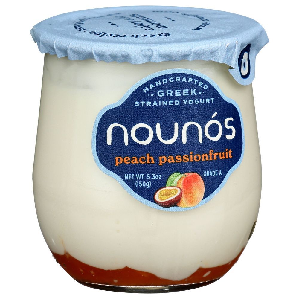 Nounos Peach Passion Fruit Greek Yogurt, 5.3 Ounce -- 8 Per Case