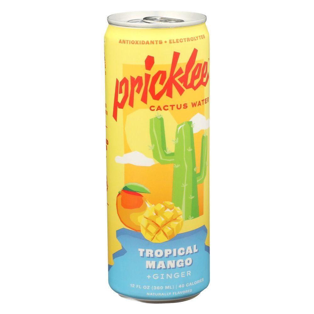 Pricklee Tropical Mango Plus Ginger Cactus Water, 12 Fluid Ounce -- 12 Per Case