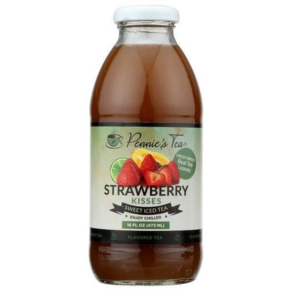 Pennie's Tea Strawberry Kisses Sweet Iced Tea, 16 Fluid Ounce -- 12 Per Case