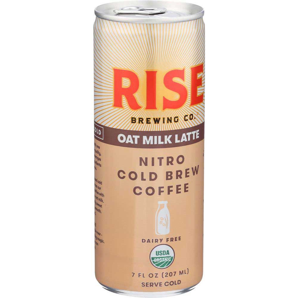 Rise Brewing Co. Organic Oat Milk Latte Nitro Cold Brew Coffee, 7 Fluid Ounce -- 12 Per Case