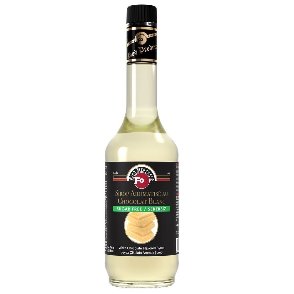 Fo Sugar Free White Chocolate Flavored Syrup, 700 Ml -- 6 Per Case