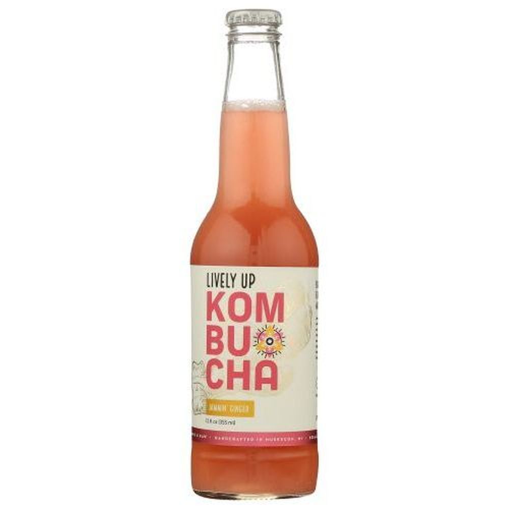 Lively Up Ginger Jammin Kombucha, 12 Fluid Ounce -- 12 Per Case