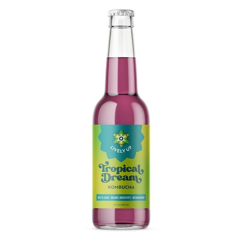 Lively Up Tropical Dream Kombucha, 12 Fluid Ounce -- 12 Per Case