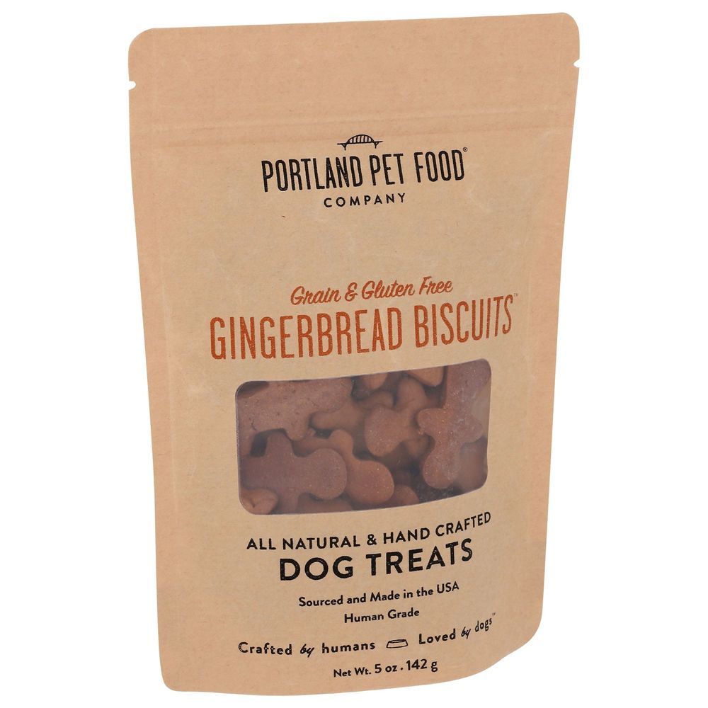 Portland Pet Food Gingerbread Biscuits Dog Treats, 5 Ounce -- 6 Per Case