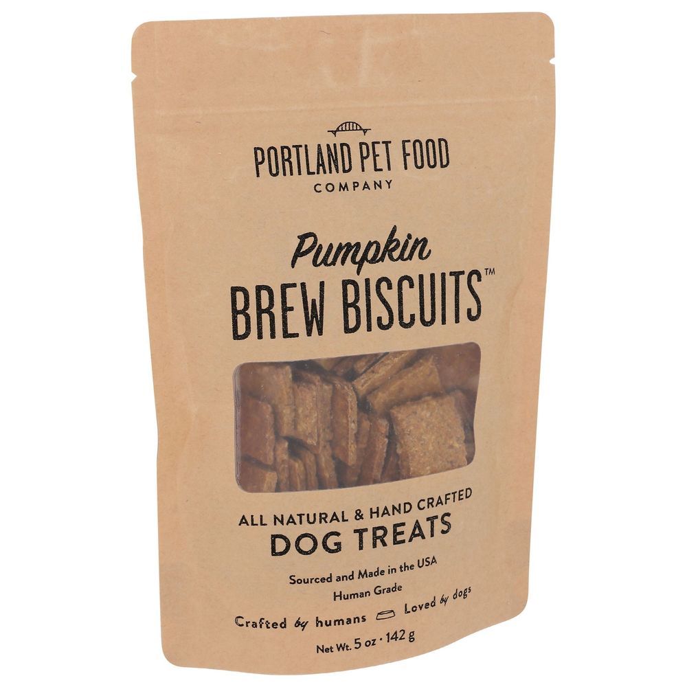 Portland Pet Food Pumpkin Brew Biscuits Dog Treats, 5 Ounce -- 6 Per Case
