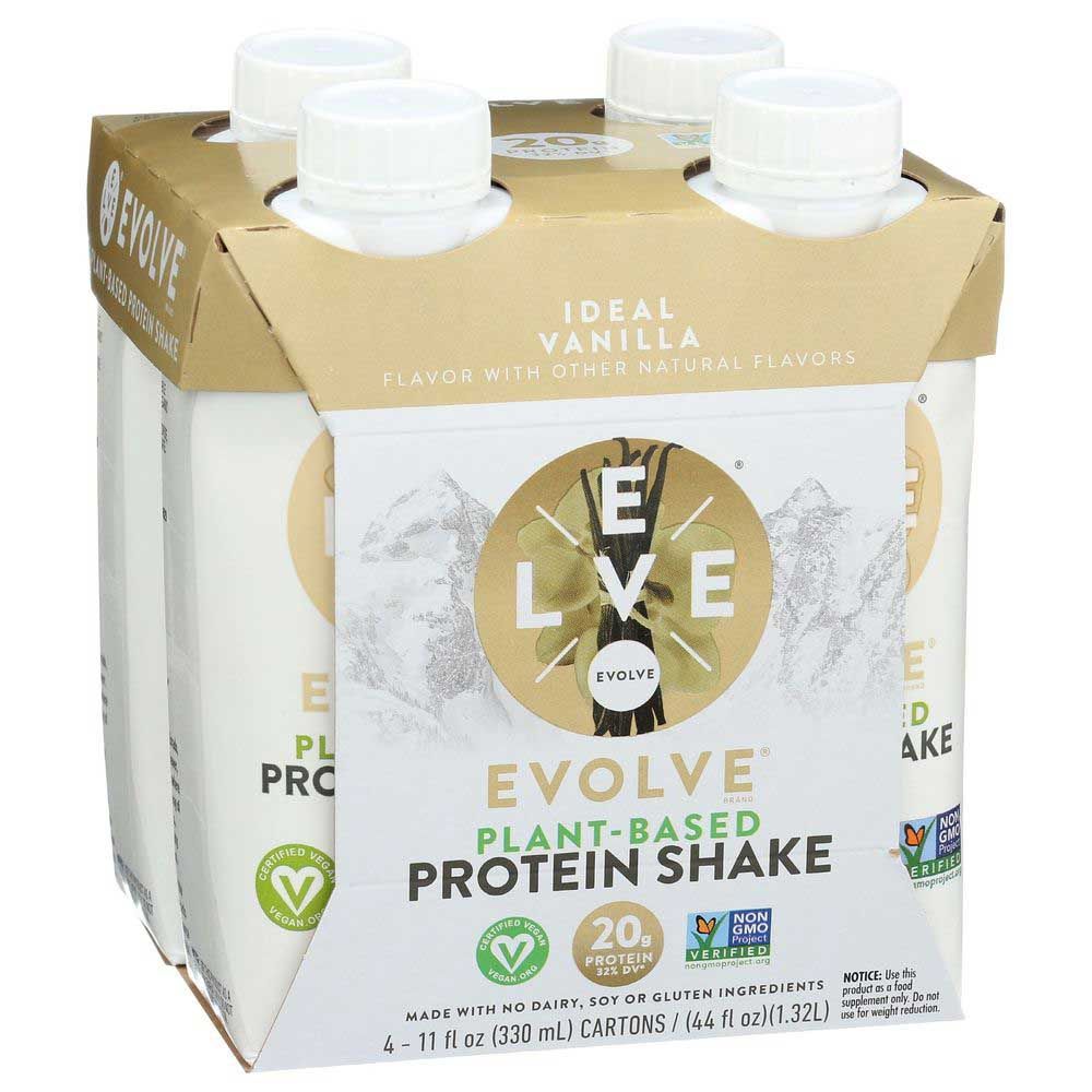 Evolve Ideal Vanilla Protein Shake, 11 Ounce, 4 Count -- 3 Per Case
