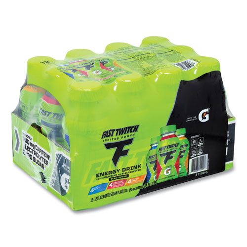 Fast Twitch Assorted Flavors Energy Drink, 12 Ounce Bottle -- 12 Per Case