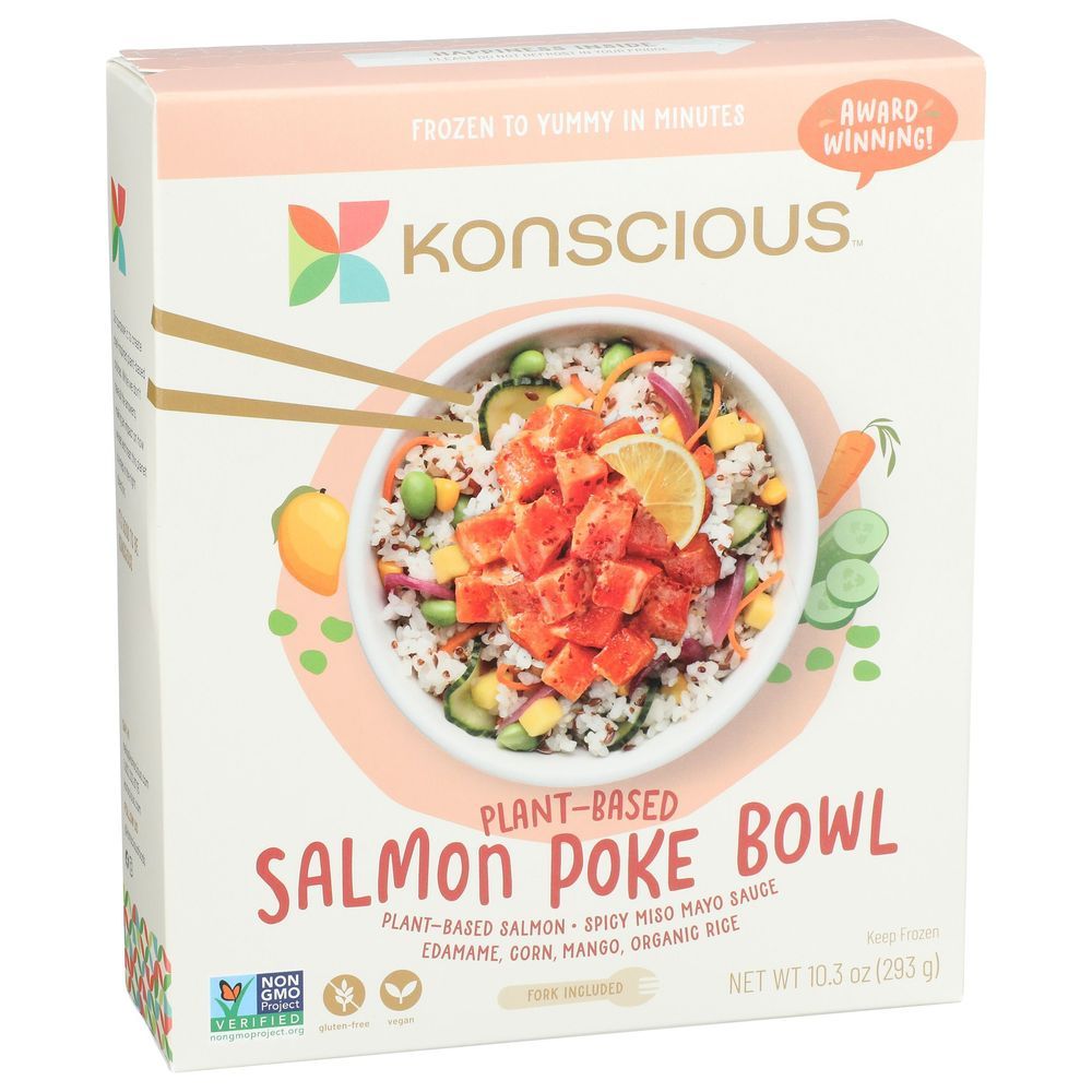 Konscious Plant Based Salmon Poke Bowl, 10.3 Ounce -- 8 Per Case