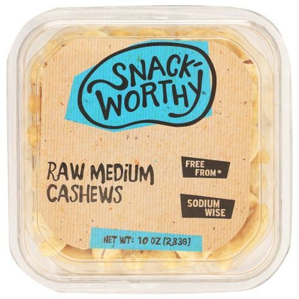 Snackworthy Raw Medium Cashew, 10 Ounce -- 12 Per Case