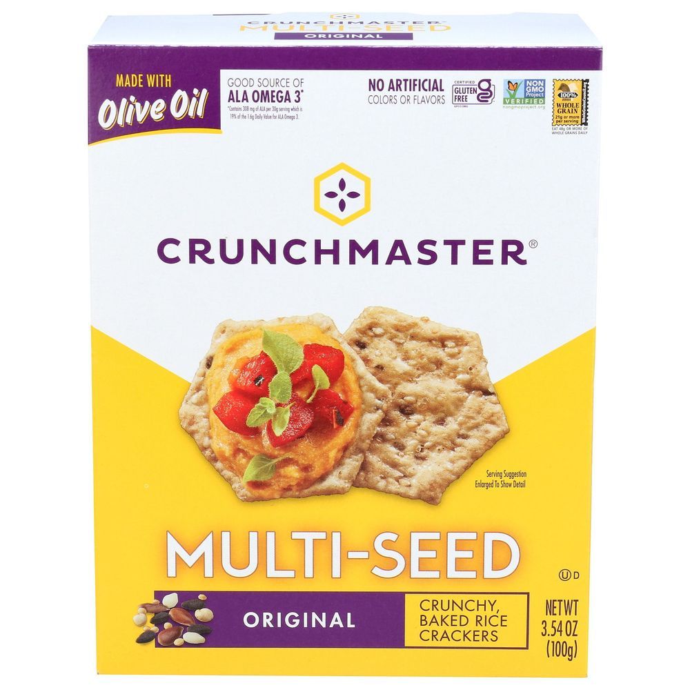 Crunchmaster Original Rice Cracker, 3.54 Ounce -- 6 Per Case