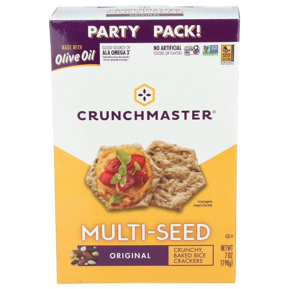Crunchmaster Original Multiseed Cracker, Party Box, 7 Ounce -- 6 Per Case