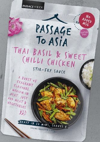 Passage Foods Thai Basil And Sweet Chili Stir Fry Simmer Sauce, 7 Ounce -- 8 Per Case