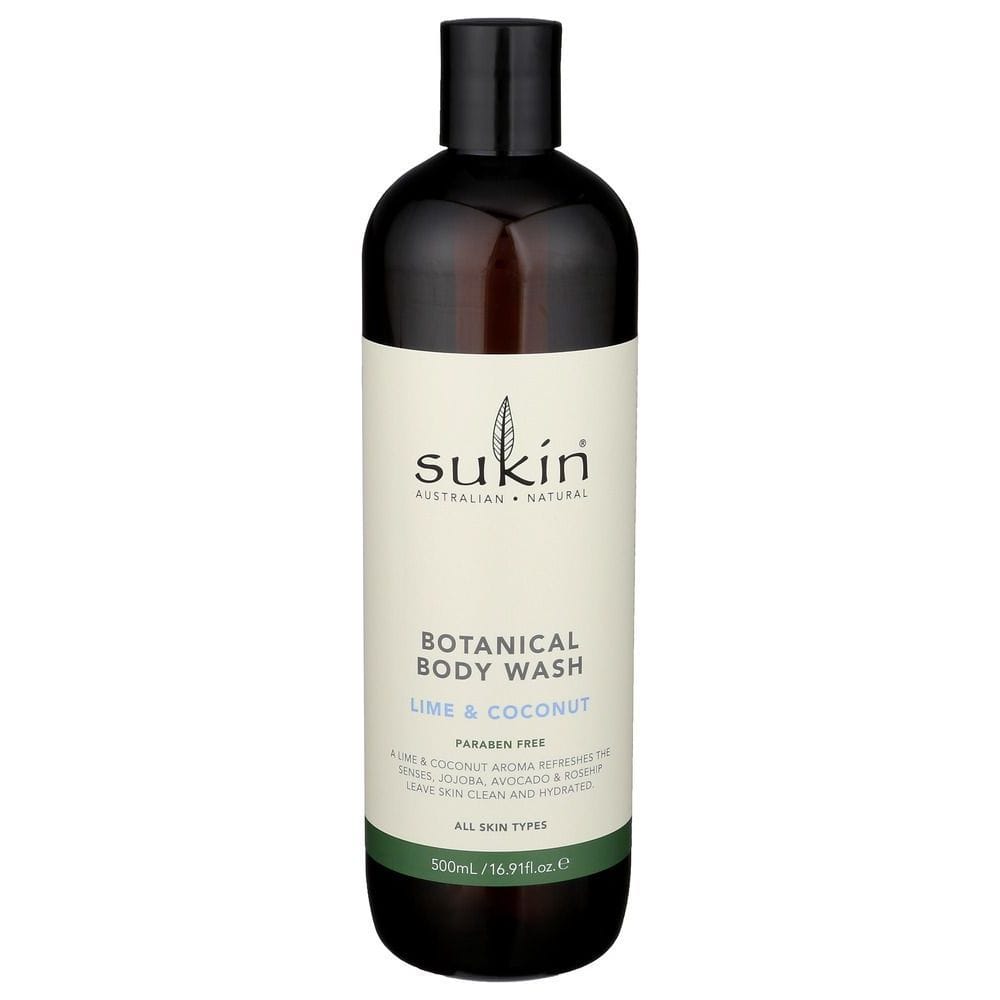 Sukin Lime And Coconut Botanical Body Wash, 16.91 Fluid Ounce
