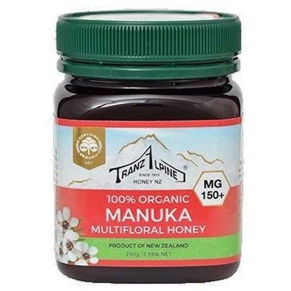 Tranzalpine Organic Multifloral Mg150+ Manuka Honey, 8.8 Ounce