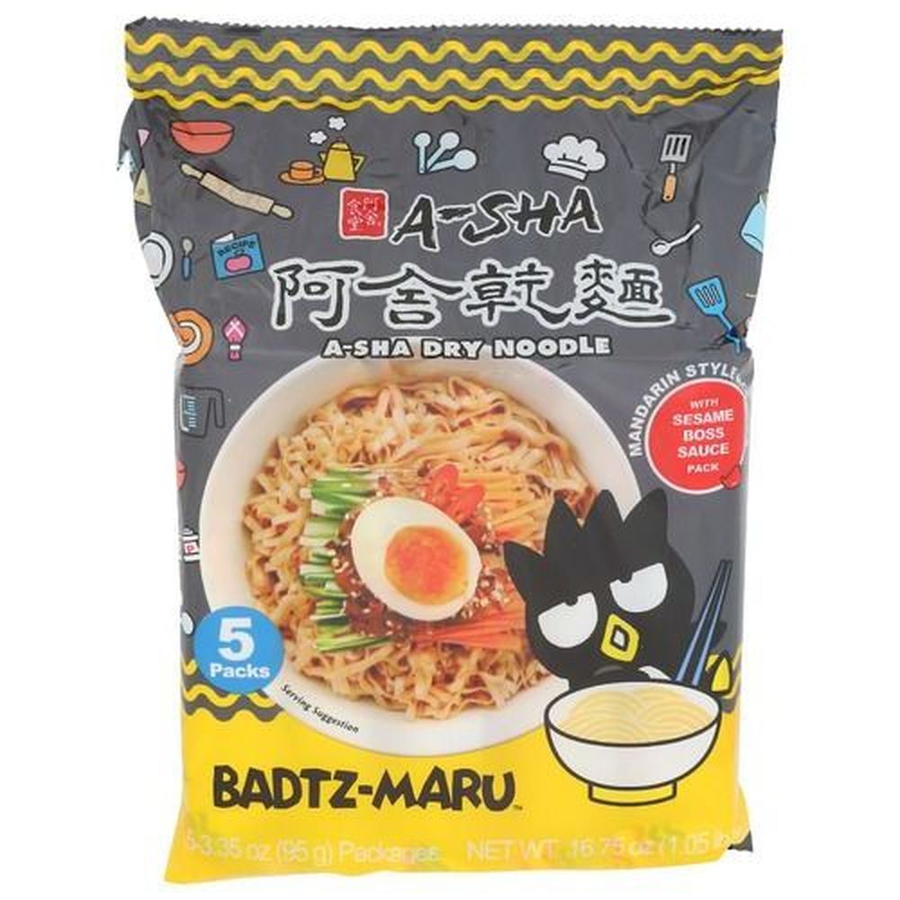 A-sha Hello Kitty Badtz-maru Noodles With Sesame Boss Sauce, 16.75 Ounce -- 6 Per Case