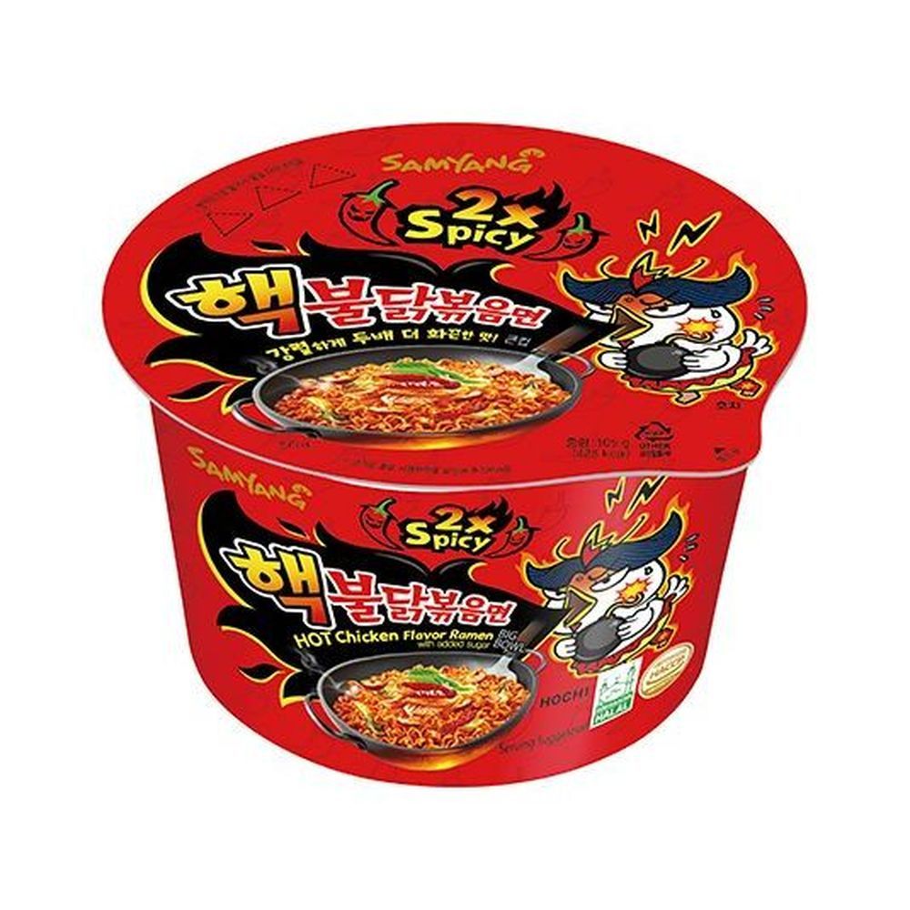 Samyang 2x Spicy Chicken Flavor Ramen Big Bowl, 3.7 Ounce -- 6 Per Case