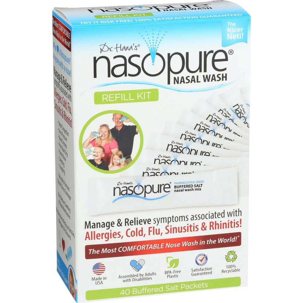 Dr. Hana's Nasopure Nasal Wash Salt Packet Refill Kit, 40 Count