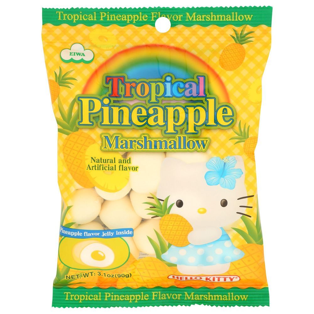 Eiwa Hello Kitty Tropical Pineapple Marshmallow, 3.1 Ounce -- 12 Per Case