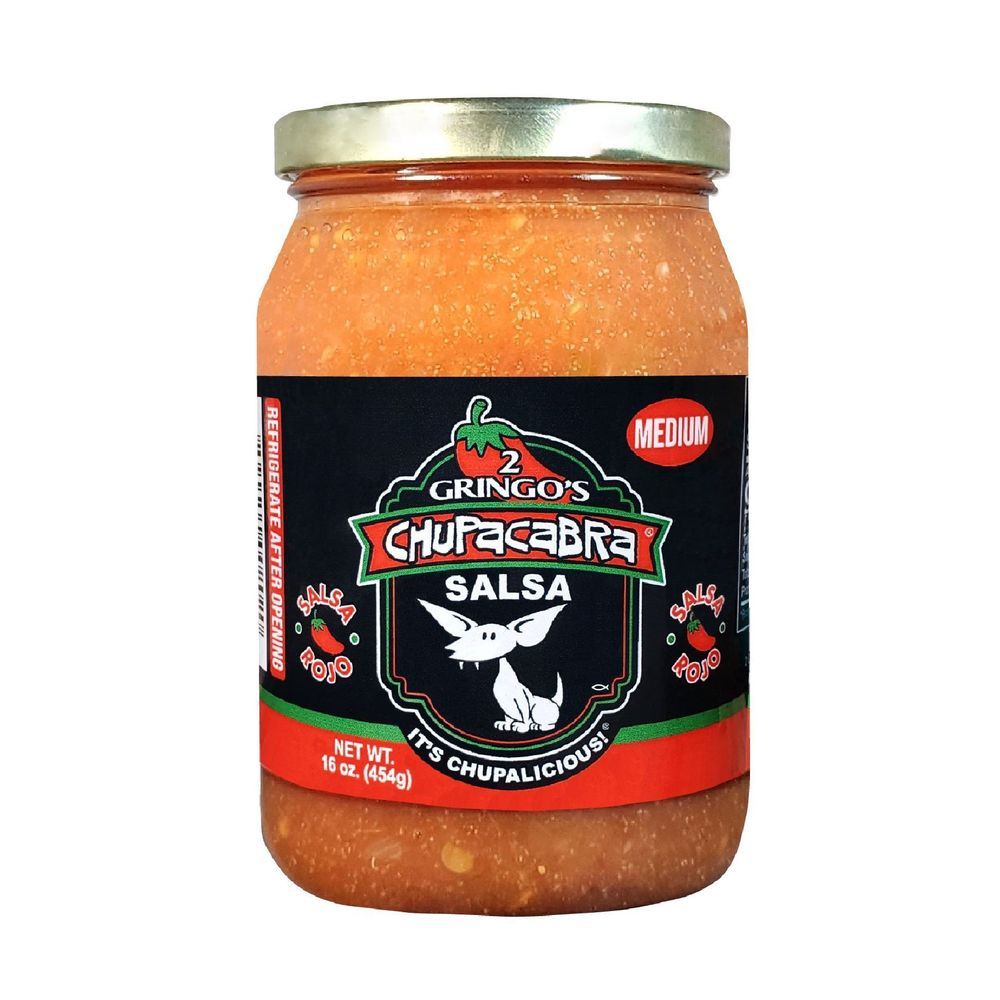 2 Gringos Chupacabra Medium Salsa, 16 Ounce -- 6 Per Case