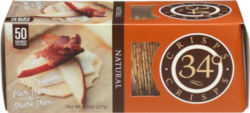 34 Degrees Natural Crispbread, 4.5 Ounce -- 12 Per Case
