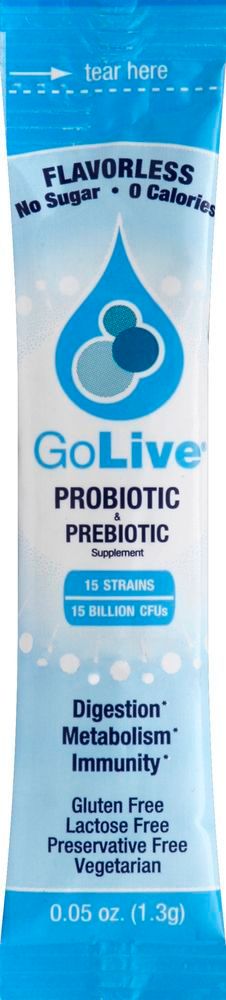 Golive Unflavored Probiotic And Prebiotic Blend, 0.05 Ounce -- 28 Per Case