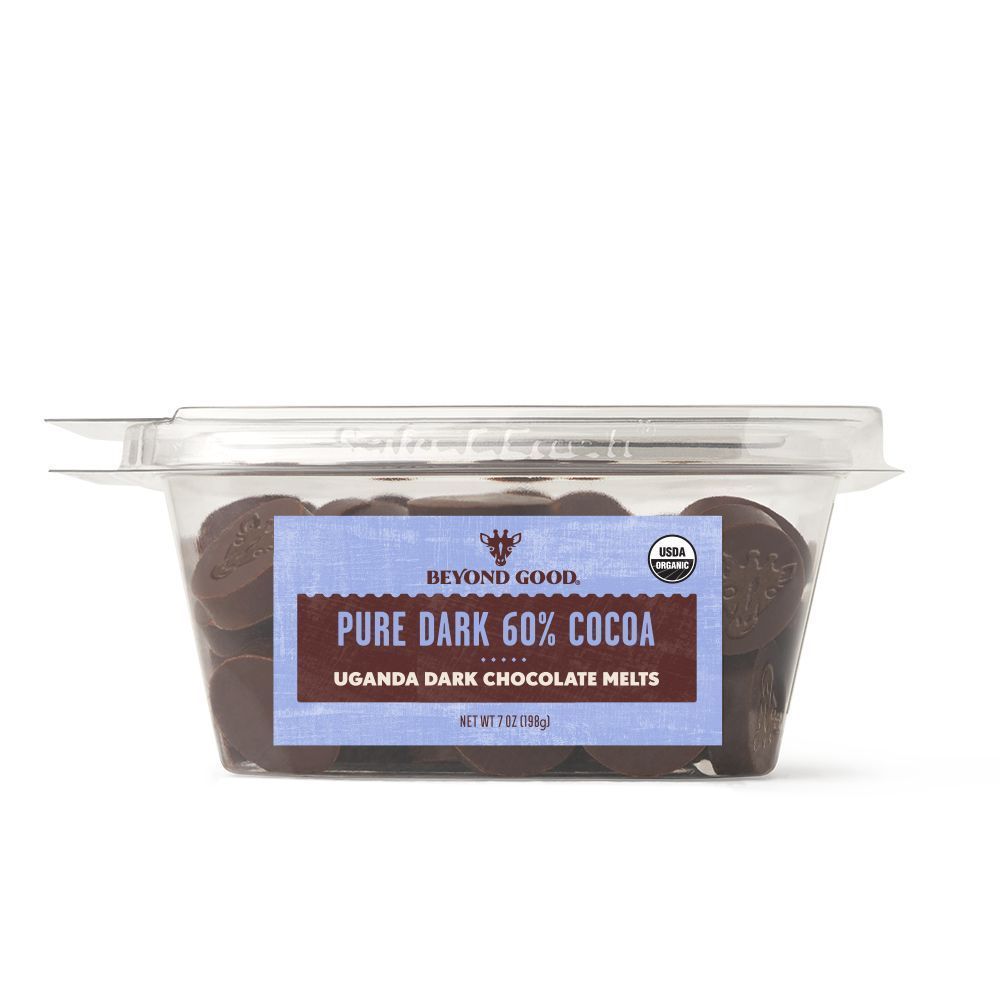 Beyond Good Uganda 60 Percent Cocoa Pure Dark Melt, 7 Ounce -- 8 Per Case