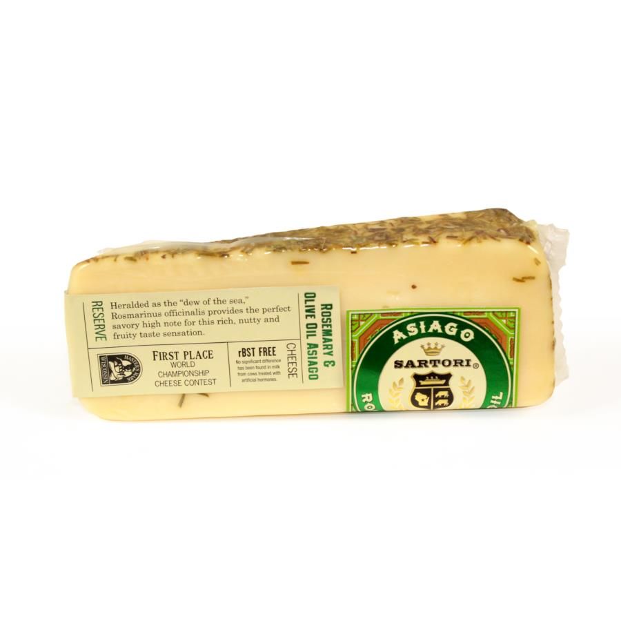 Sartori Reserve Rosemary And Olive Oil Asiago Cheese Wedge, 5 Ounce -- 12 Per Case