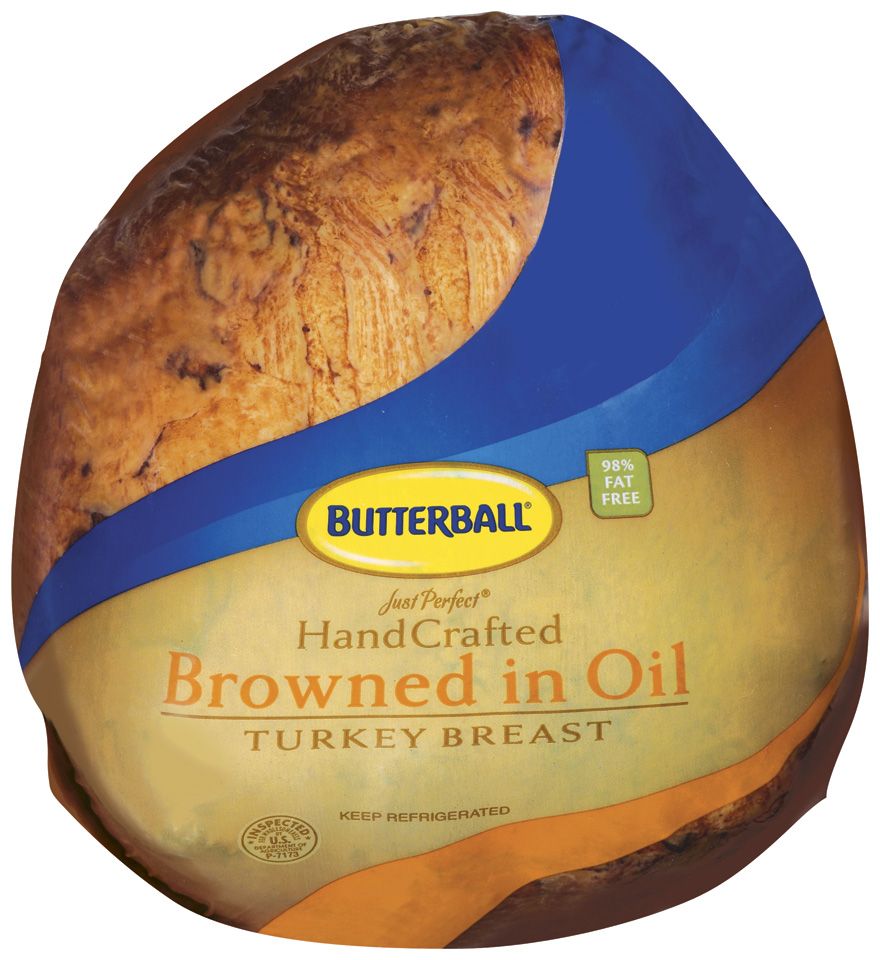 Butterball Just Perfect Hand Crafted Browned In Oil Skinless Turkey Breast, 8 Pound -- 2 Per Case