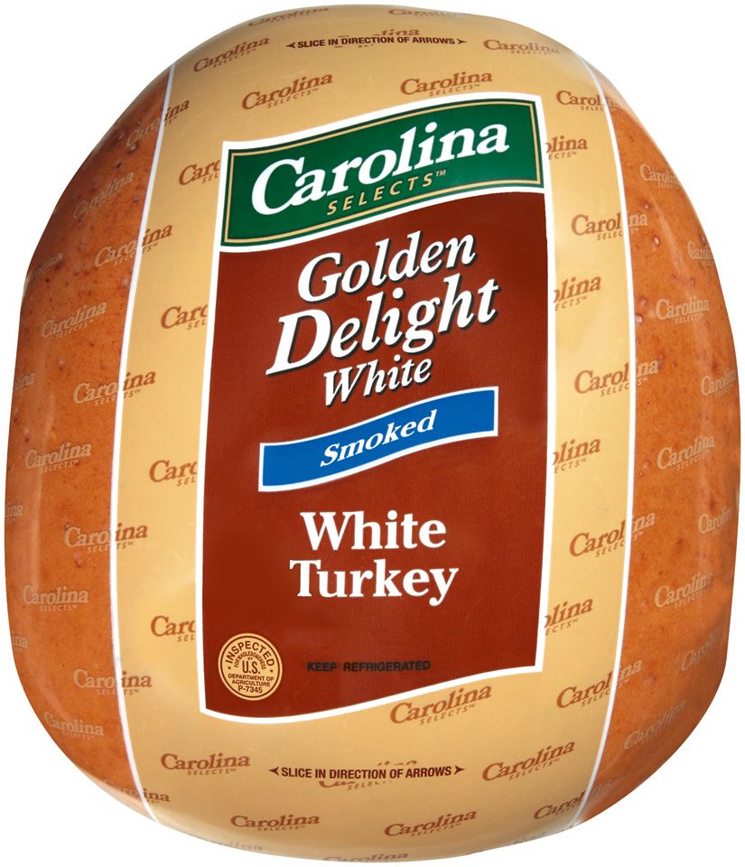 Carolina Selects Golden Delight Smoked Skinless White Turkey, 9.5 Pound -- 2 Per Case