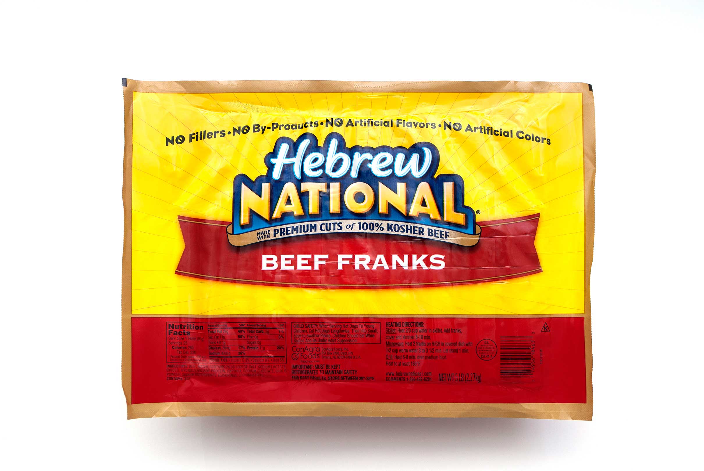 Hebrew National 7:1 Csg Frank, 7.63 Pound -- 2 Per Case