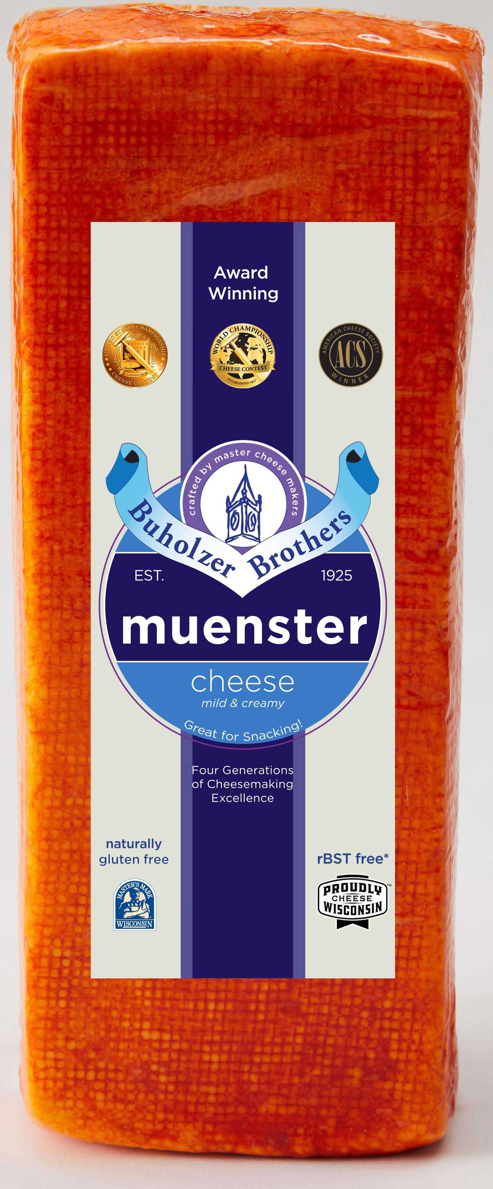 Buholzer Brothers Muenster Cheese Loaf, 6 Pound -- 6 Per Case