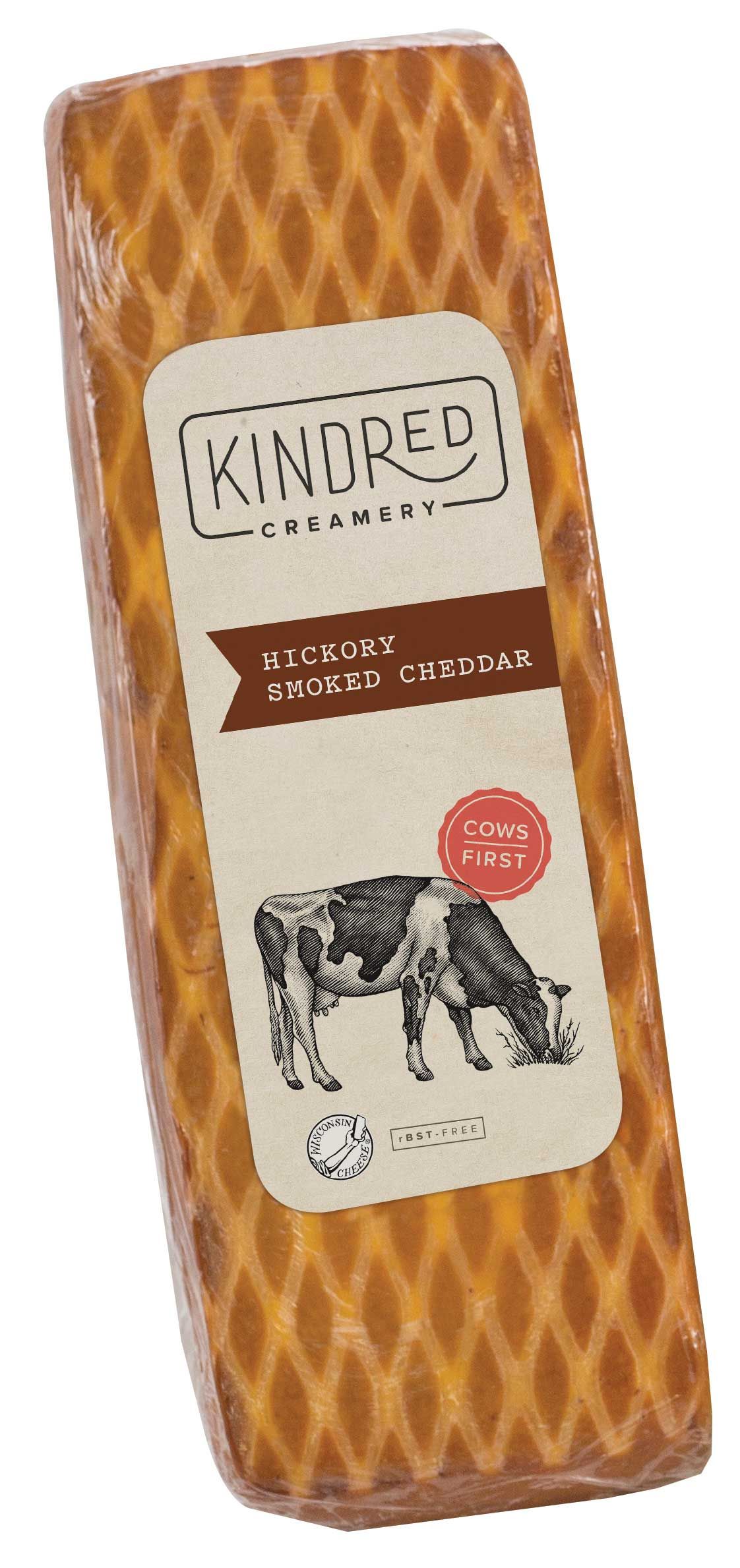 Kindred Creamery Hickory Smoked Cheddar Cheese Loaf, 5 Pound -- 2 Per Case