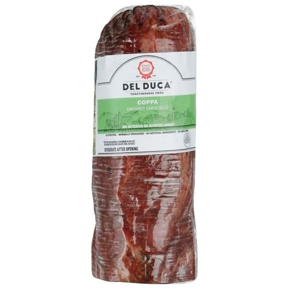 Del Duca Sliced Coppa Log, 9 Pound
