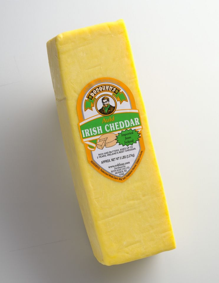 Donovan's Irish Cheddar Cheese Loaf, 5 Pound -- 2 Per Case