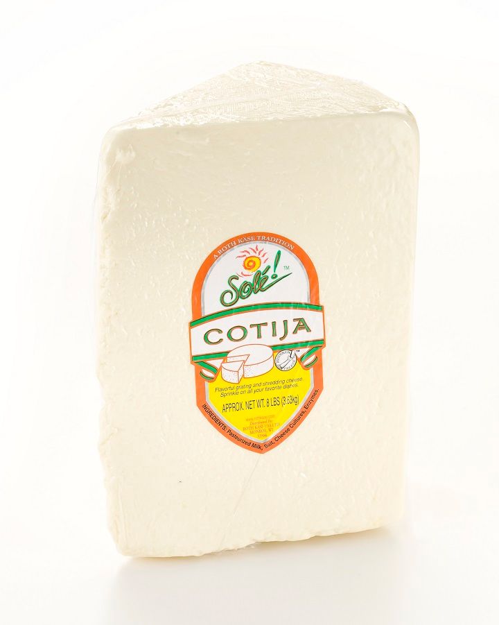 Sole Cotija Cheese Wedge, 8 Pound -- 2 Per Case