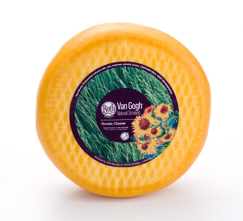 Van Gogh Natural Gouda Smoked Wheel Cheese, 10 Pound