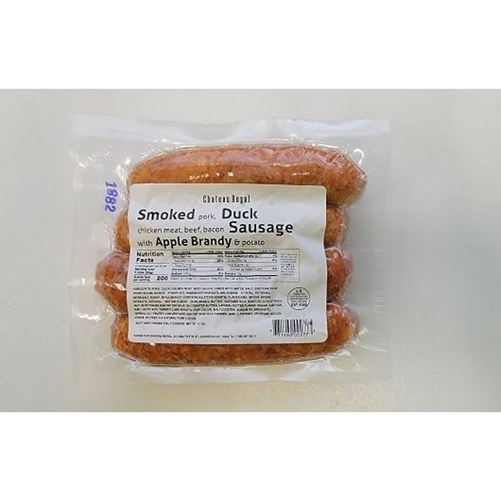 Chateau Royal Apple Brandy Smoked Duck Sausage, 3 Ounce -- 48 Per Case