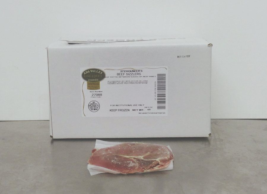 Ada Valley Gourmet Foods Beef Sizzler With Patty Stehouwer, 3 Ounce -- 24 Per Case