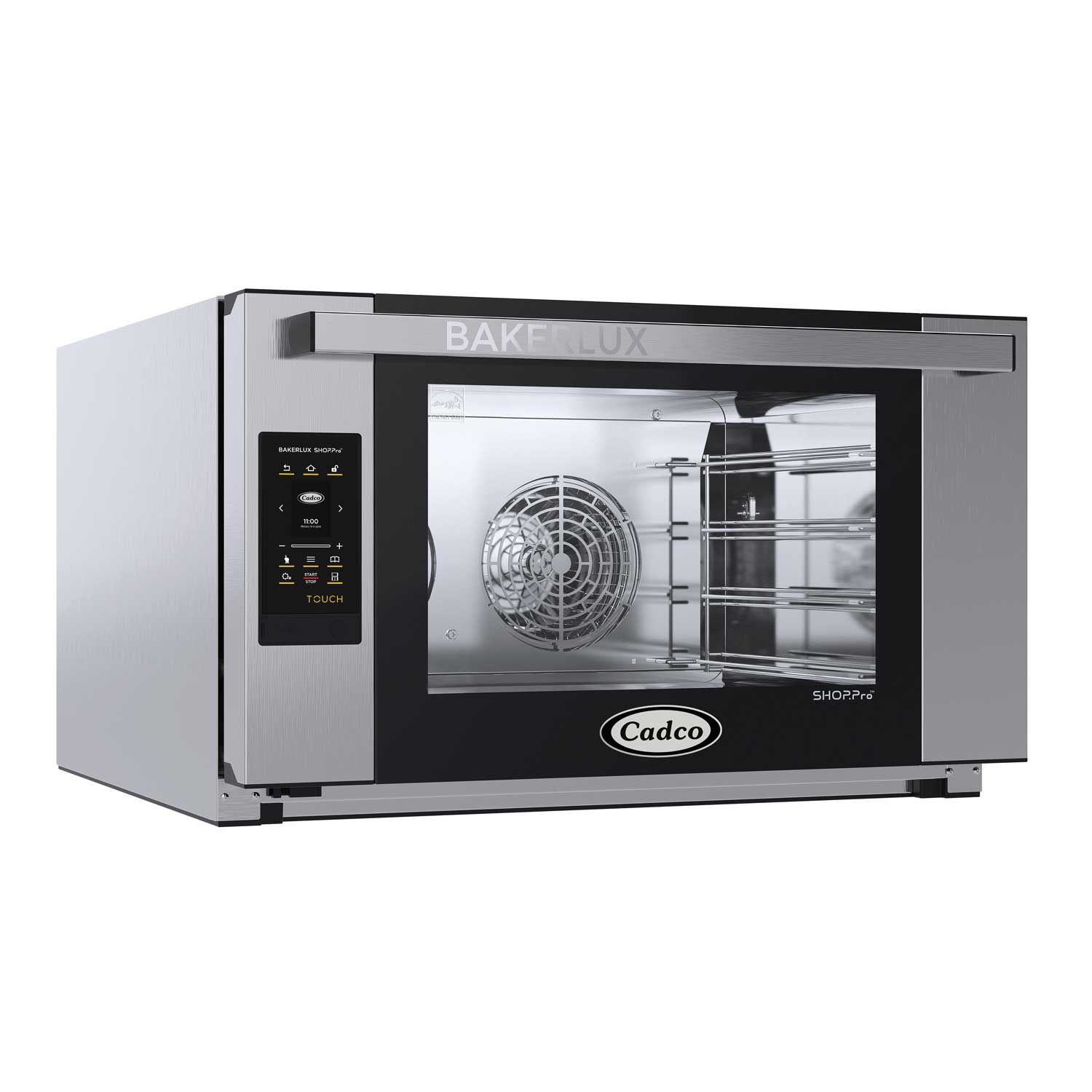 Cadco Bakerlux Heavy-duty Stainless Steel 208-240 Volt 4 Shelf Full Size Countertop Convection Oven With Digital Controls And Humidity, 31 1/2 X 19 X 31 Inch