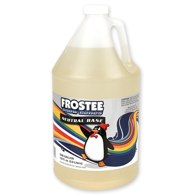 Frostee Snow Cone Neutral Syrup, 1 Gallon -- 4 Per Case
