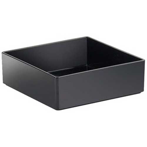 Cal-mil Black Melamine Box, 10 X 10 X 3 Inch -- 2 Per Case