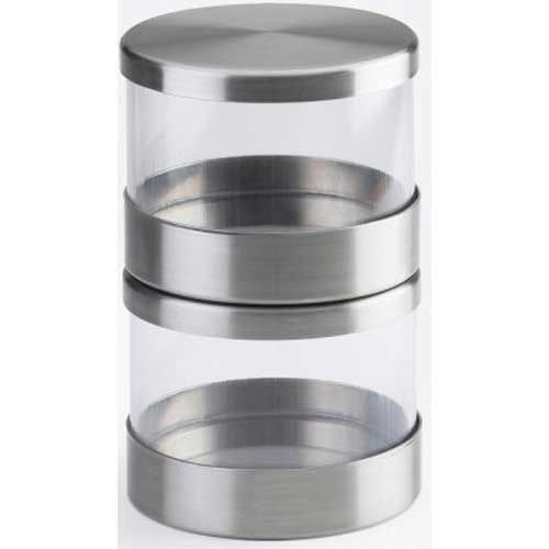 Cal-mil 32 Ounce Mixology Jar With Stainless Steel Base And Solid Lid, 5.125 Inch Dia X 4.5 Inch -- 3 Per Case